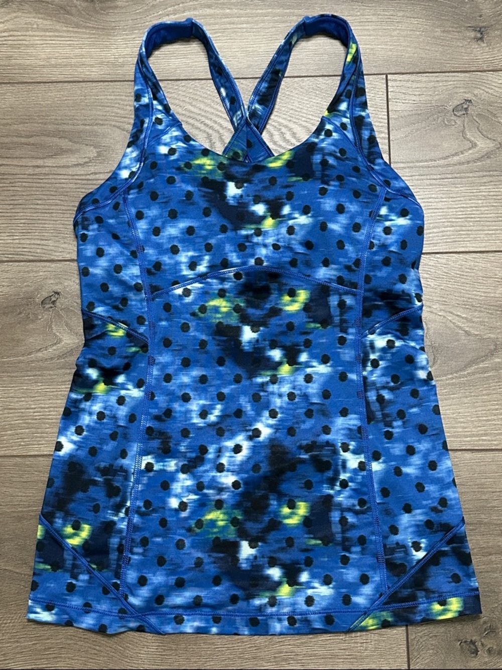 Lululemon Kanto Catch Me Tank Top Windy Blooms Saphire Blue Multi Naval Blue 6